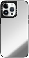 CASETiFY - Mirror Case with MagSafe for Apple iPhone 15 Pro Max - Silver with Black Bumper - Front_Zoom
