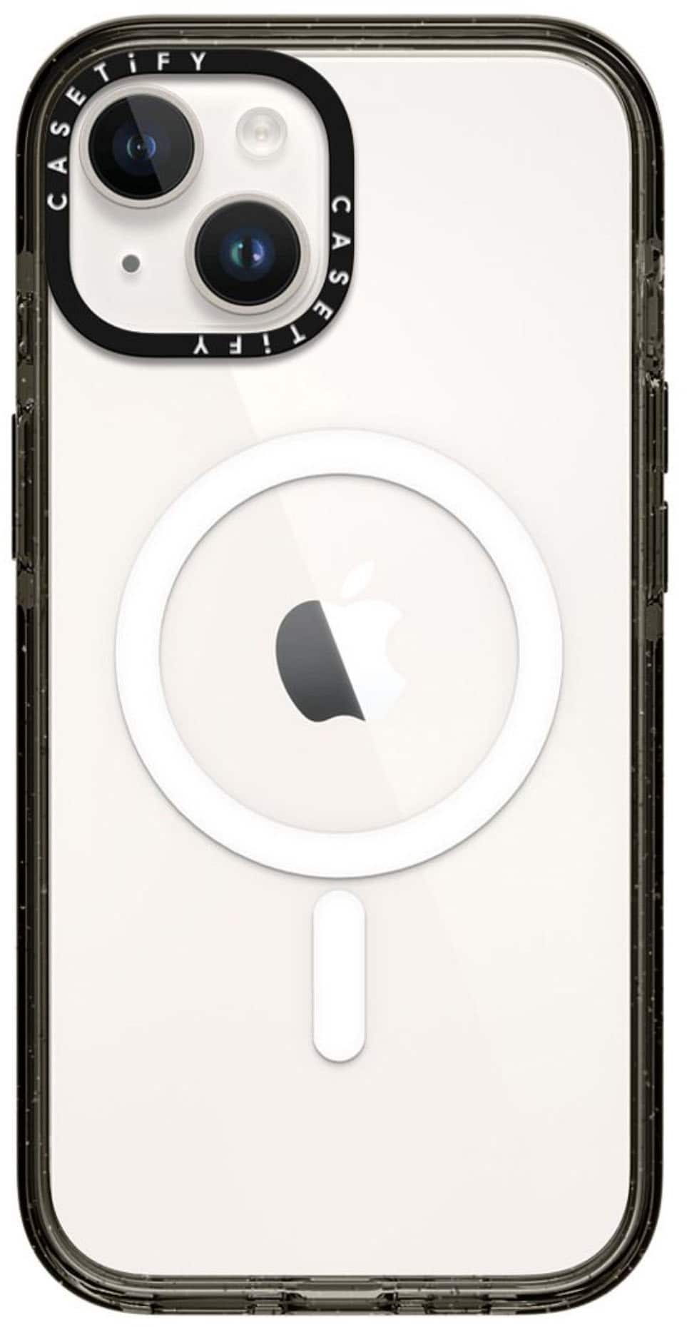 Front. CASETiFY - Impact Case with MagSafe for Apple iPhone 15 - Clear/Black.