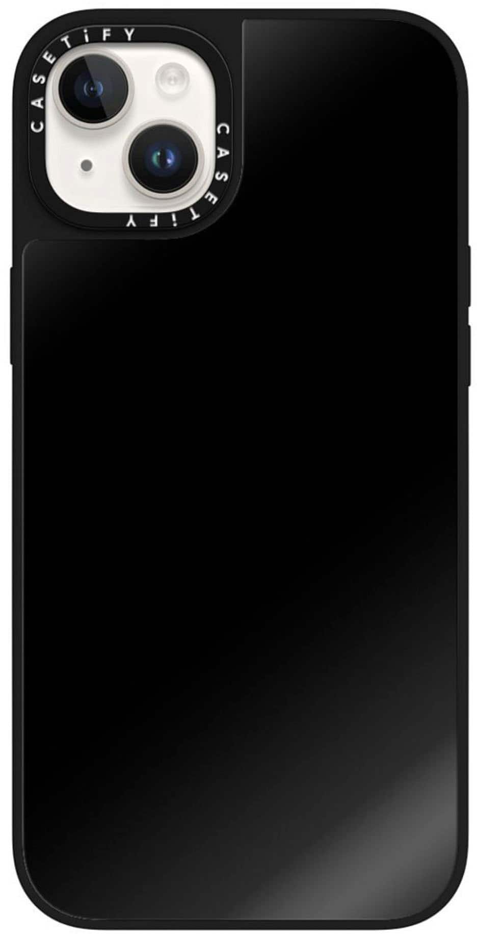 CASETiFY - Mirror Case with MagSafe for Apple iPhone 15 Plus - Black with Black Bumper - Front_Zoom