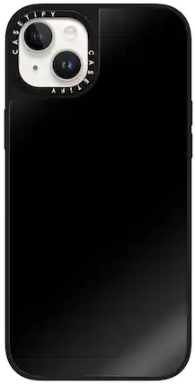 Front. CASETiFY - Mirror Case with MagSafe for Apple iPhone 15 Plus - Black with Black Bumper.