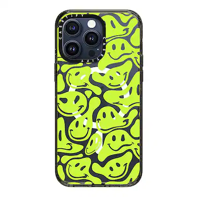 CASETiFY - Impact Case with MagSafe for Apple iPhone 15 Pro Max - Acid Smiles Neon Green CASETiFY - Impact Case with MagSafe for Apple iPhone 15 Pro Max - Acid Smiles Neon Green