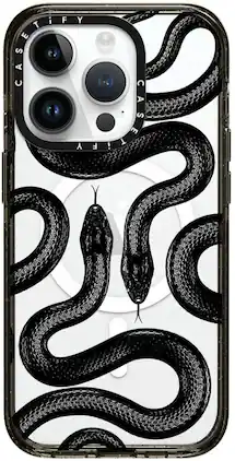 CASETiFY - Impact Case with MagSafe for Apple iPhone 15 Pro - Black Kingsnake
