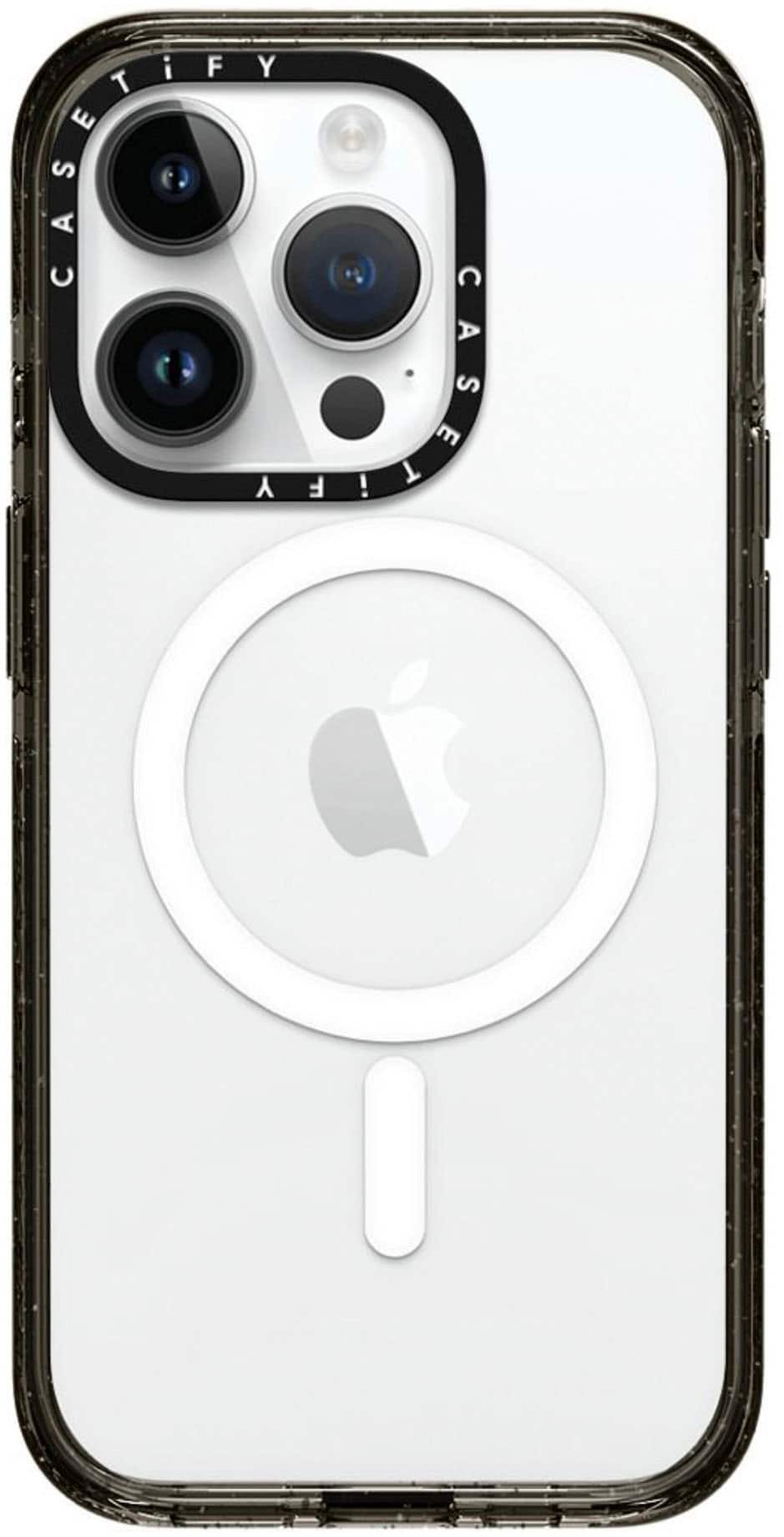 CASETiFY - Impact Case with MagSafe for Apple iPhone 15 Pro - Clear/Black - Front_Zoom