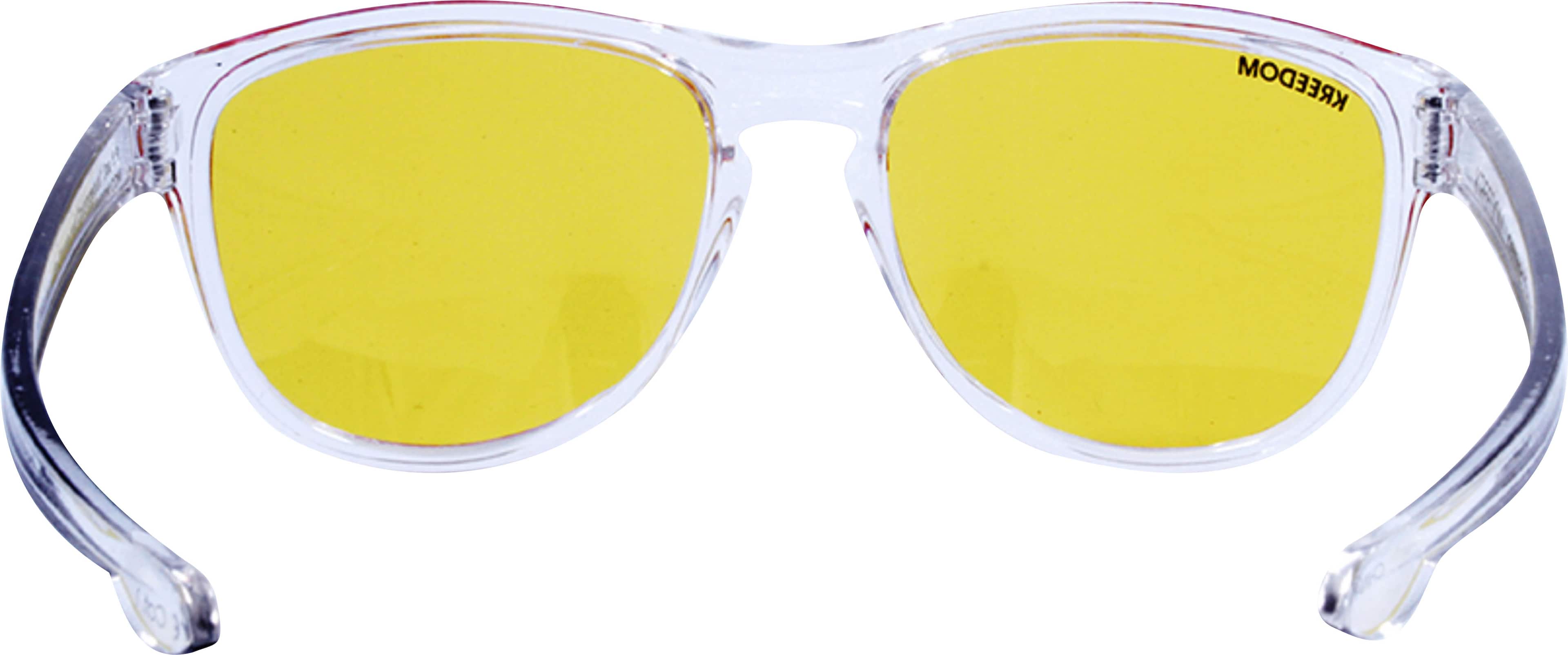 Alt View 12. Kreedom - Leviathan Gaming Glasses with Microfiber Case - Gloss Clear & Grey.