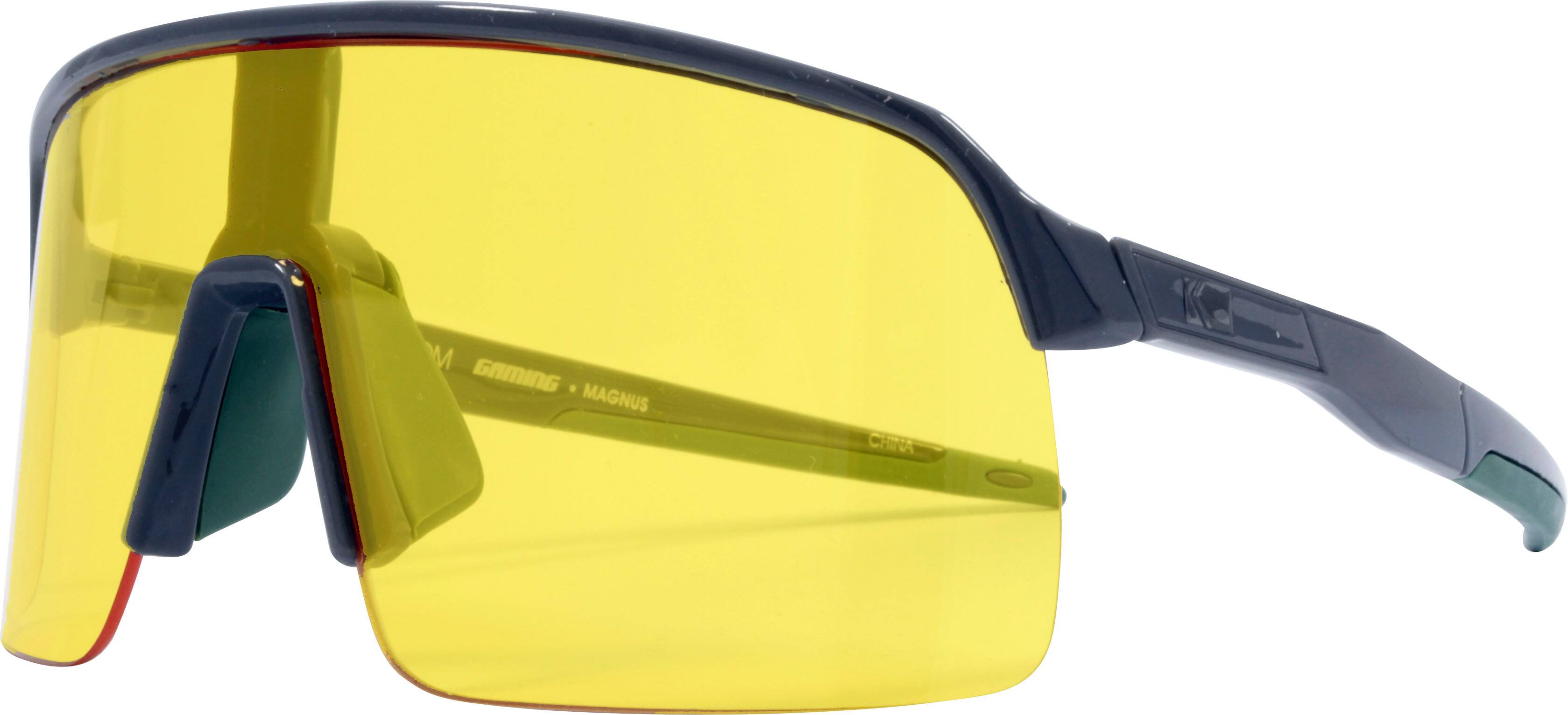 Angle. Kreedom - Magnus Shield Gaming Glasses with Microfiber Case - Matte Crystal Grey & Dark Grey.