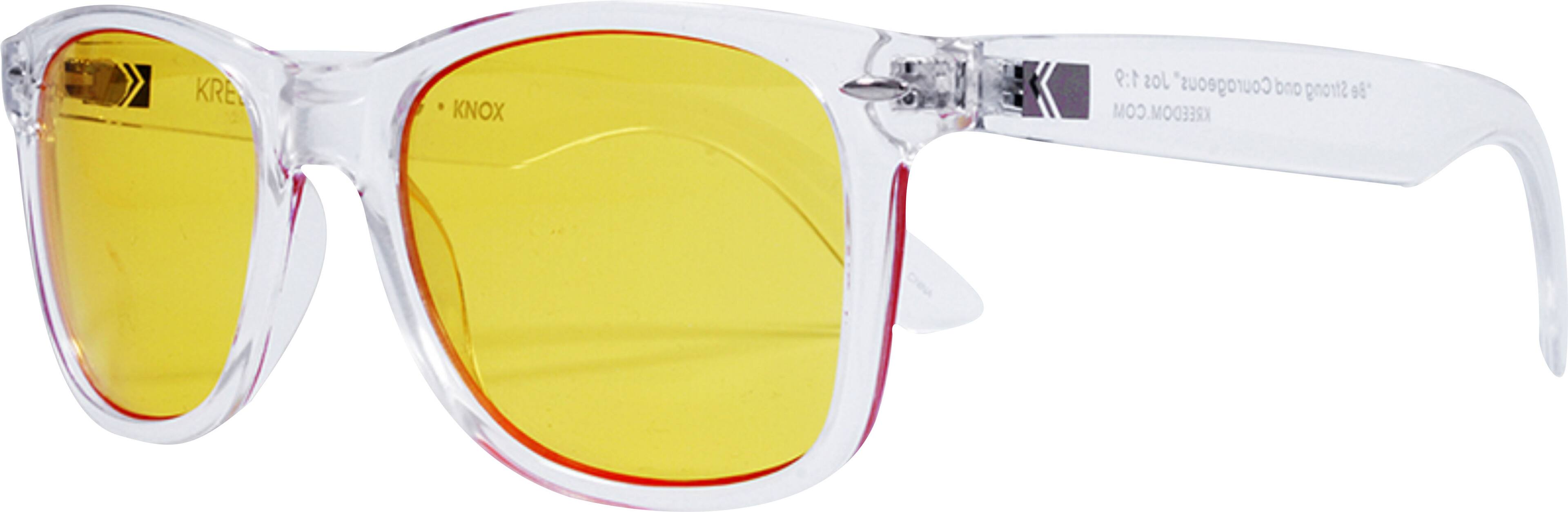 Angle. Kreedom - Knox Gaming Glasses with Microfiber Case - Gloss Crystal Clear.