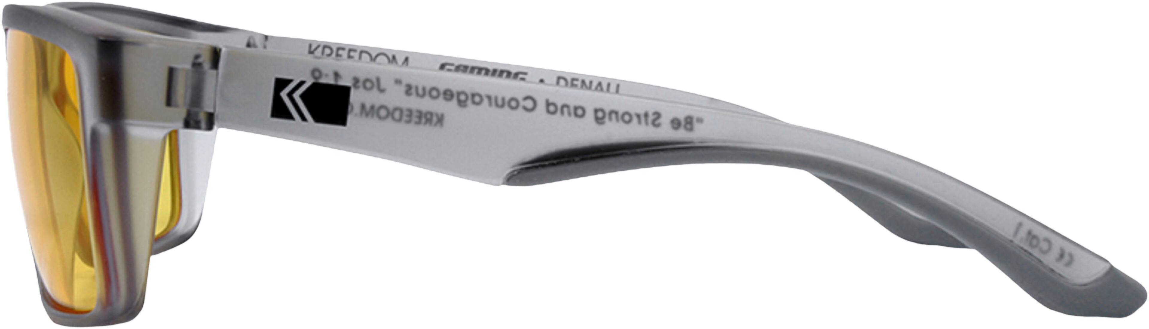 Alt View 11. Kreedom - Denali Gaming Glasses with Microfiber Case - Crystal Dark Grey.