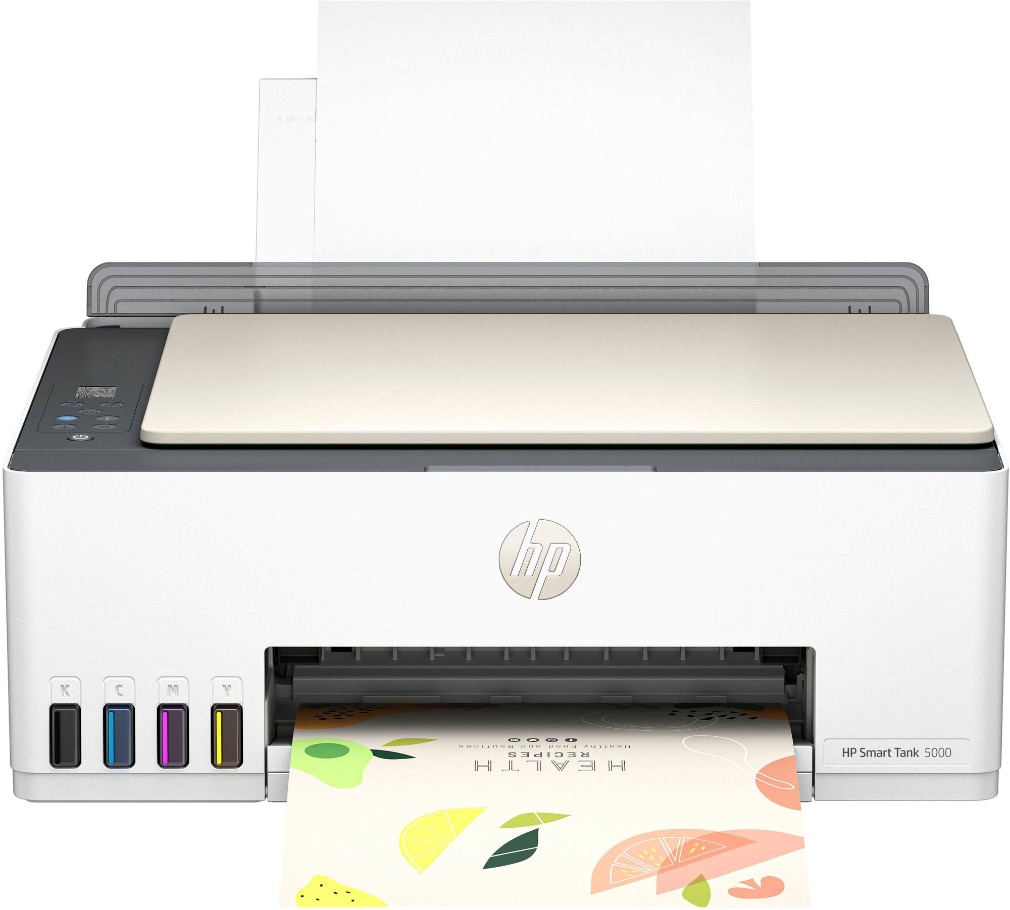 Zoom in on Alt View 1. HP - Smart Tank 5000 Wireless All-in-One Supertank Inkjet Printer with up to 2 Years of Ink Included - White.