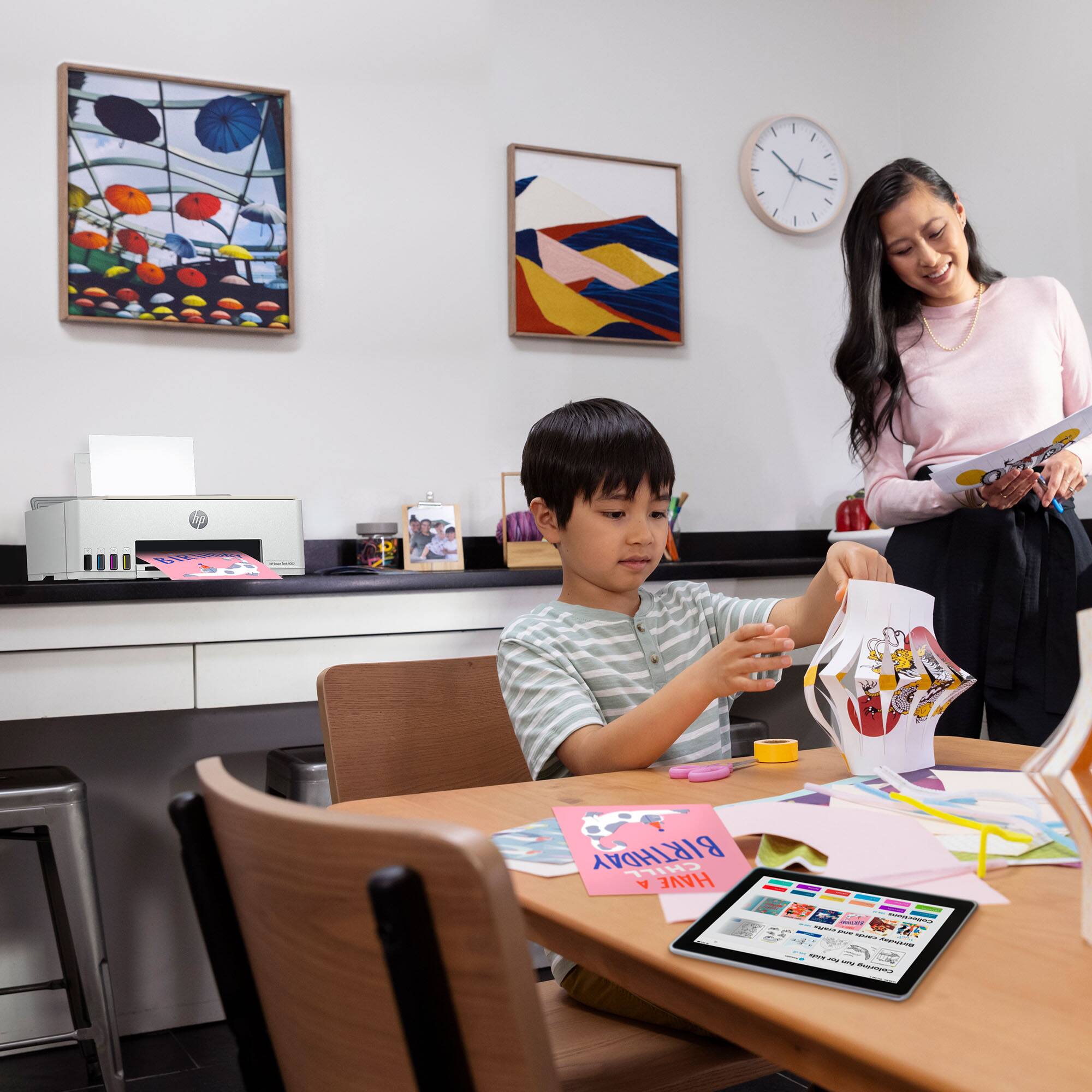 Zoom in on Alt View 20. HP - Smart Tank 5000 Wireless All-in-One Supertank Inkjet Printer with up to 2 Years of Ink Included - White.