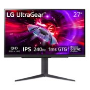 LG - UltraGear 27" IPS QHD 1-ms FreeSync and G-SYNC Compatible Monitor with HDR (Display Port, HDMI) - Black - Front_Zoom