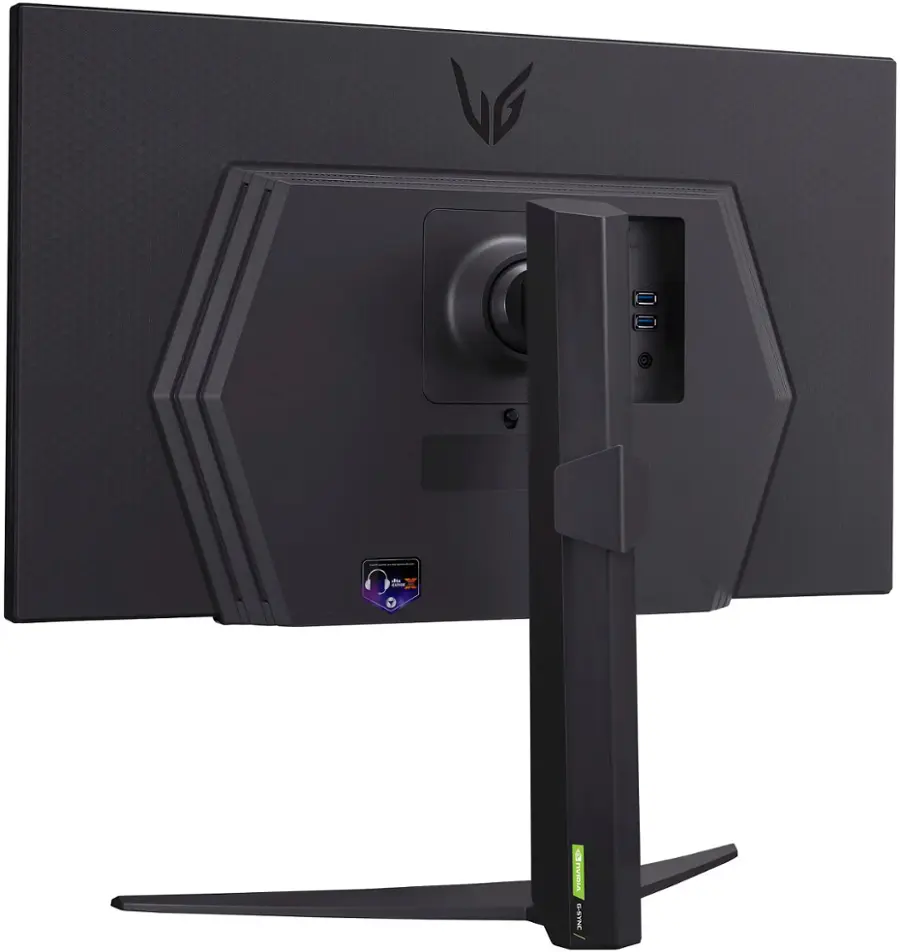 Alt View 13. LG - UltraGear 27" QHD 240Hz 1ms NVIDIA G-SYNC Compatible and AMD FreeSync Premium with DisplayHDR 400 - Black.