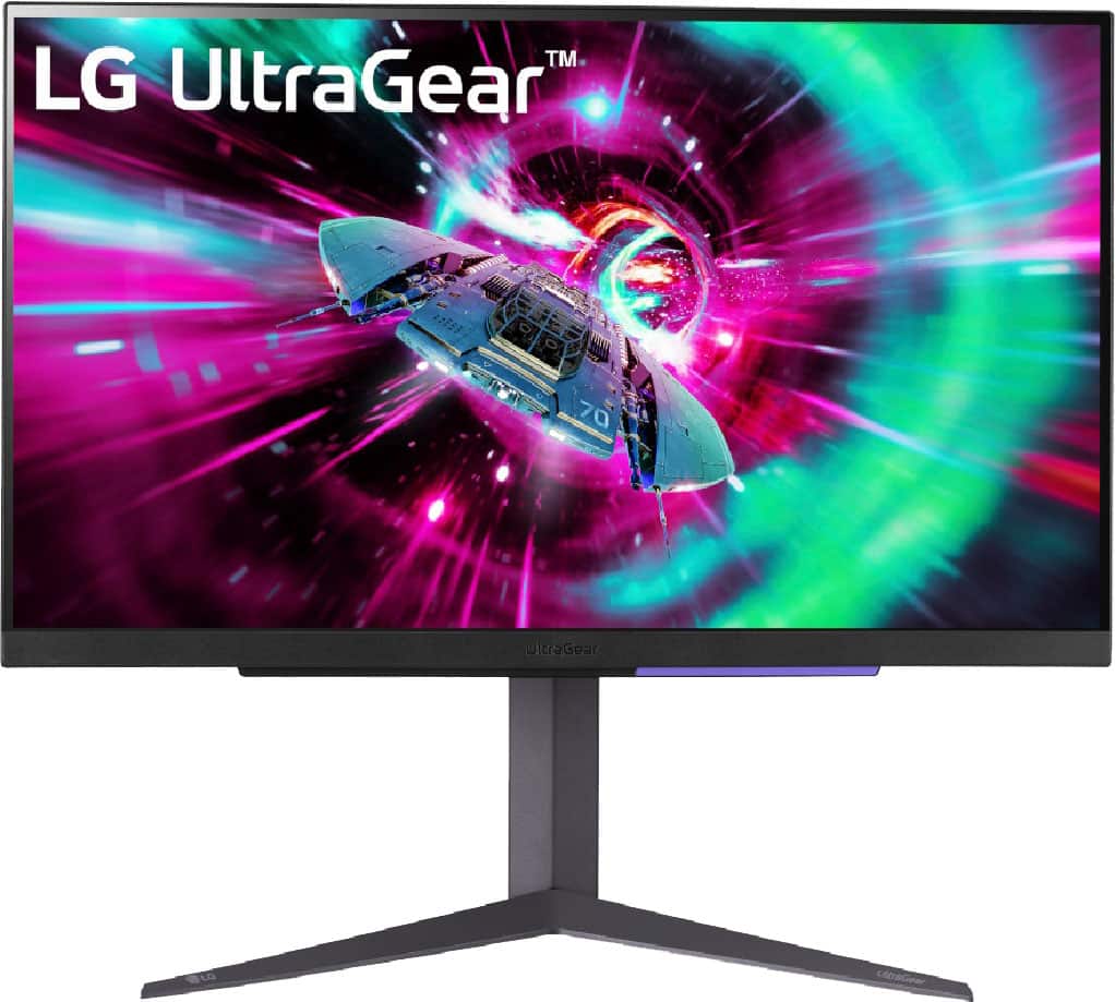 Front. LG - UltraGear 27" IPS UHD 1-ms FreeSync and G-SYNC Compatible Monitor with HDR (Display Port, HDMI) - Black.