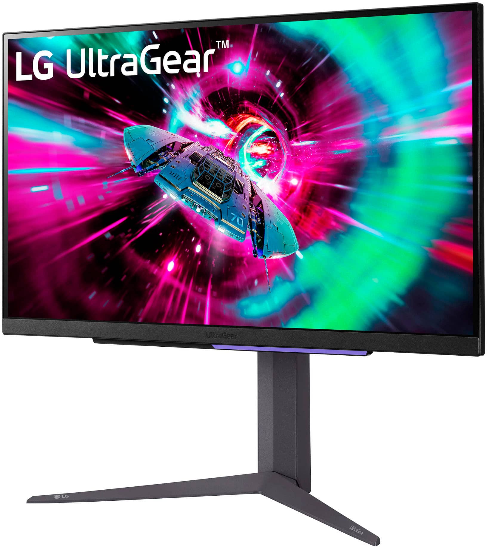 Back. LG - UltraGear 27" IPS UHD 1-ms FreeSync and G-SYNC Compatible Monitor with HDR (Display Port, HDMI) - Black.