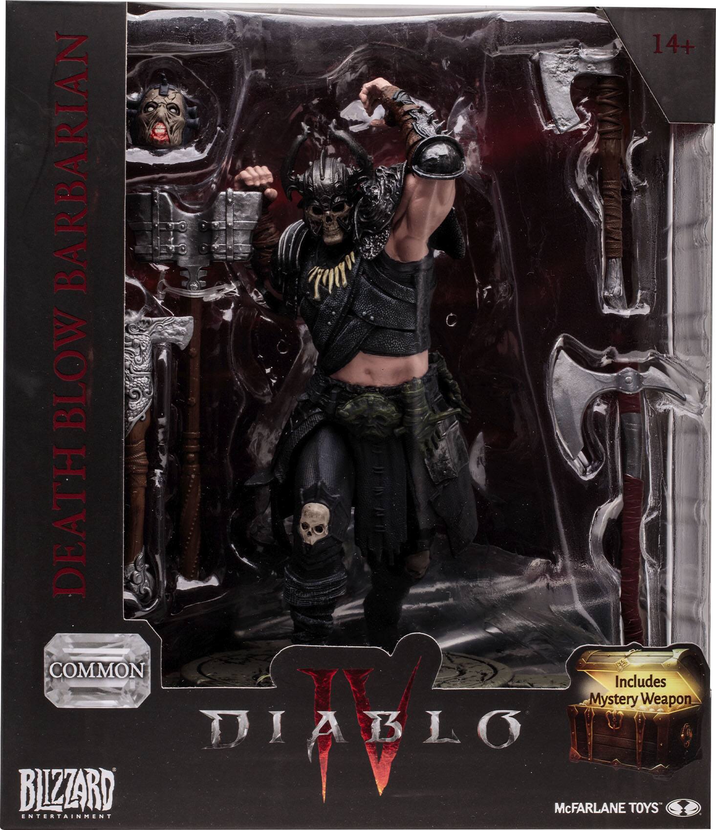 Figurine McFarlane Diablo IV Barbare – Échelle 1:12, Tête Interchangeable, 4 Armes, Base Et Arme Mystère
