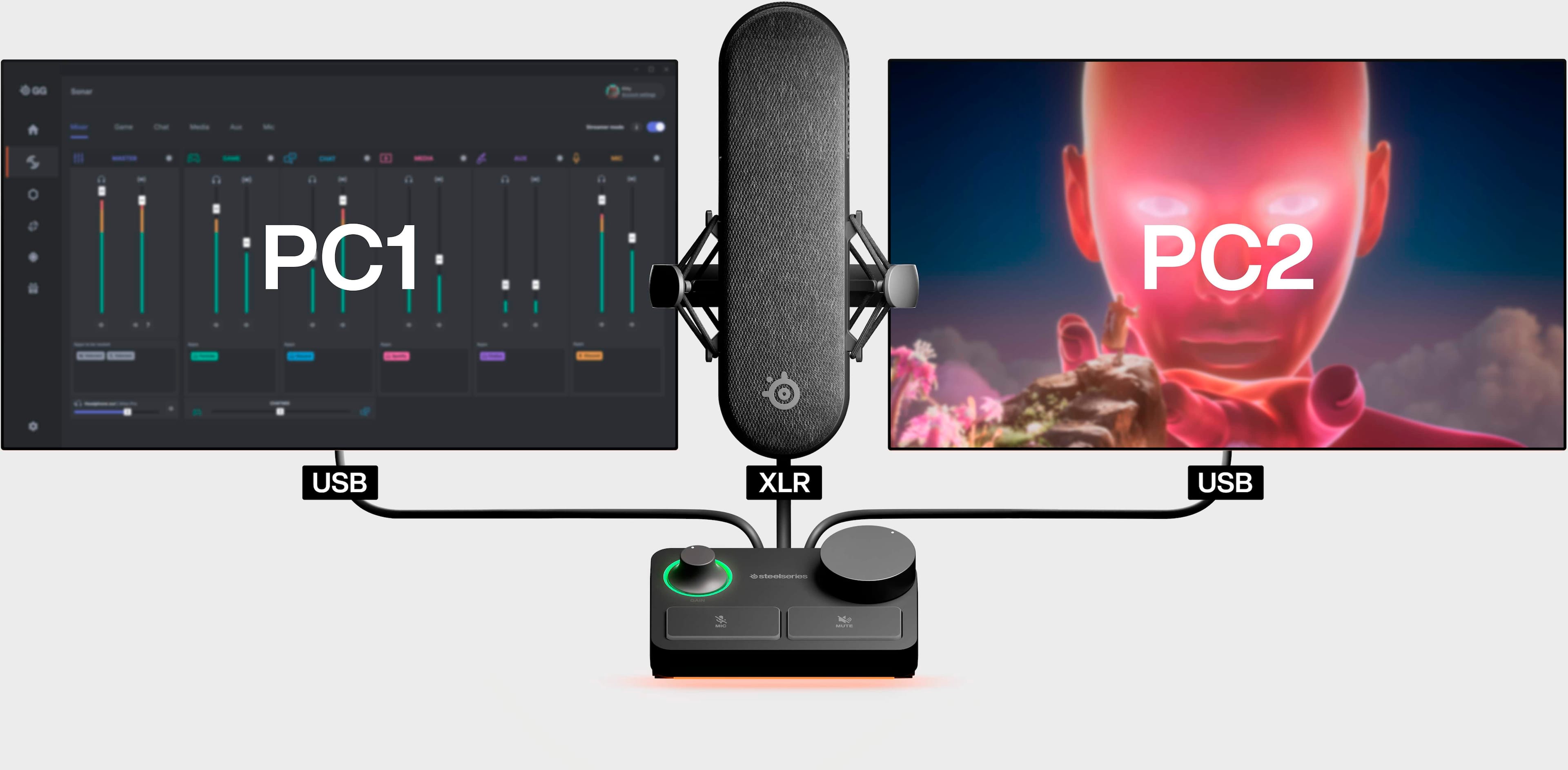 Alt View 15. SteelSeries - SteelSeries Alias Pro XLR Microphone - Black.