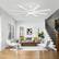 Alt View 2. Breezary - 72-In Large Ceiling Fan with 8 Aluminum Blades, DC Motor, 6-Speed Remote with Timer, 2 Downrods, Light/No Light Option - Matte White (With Light).