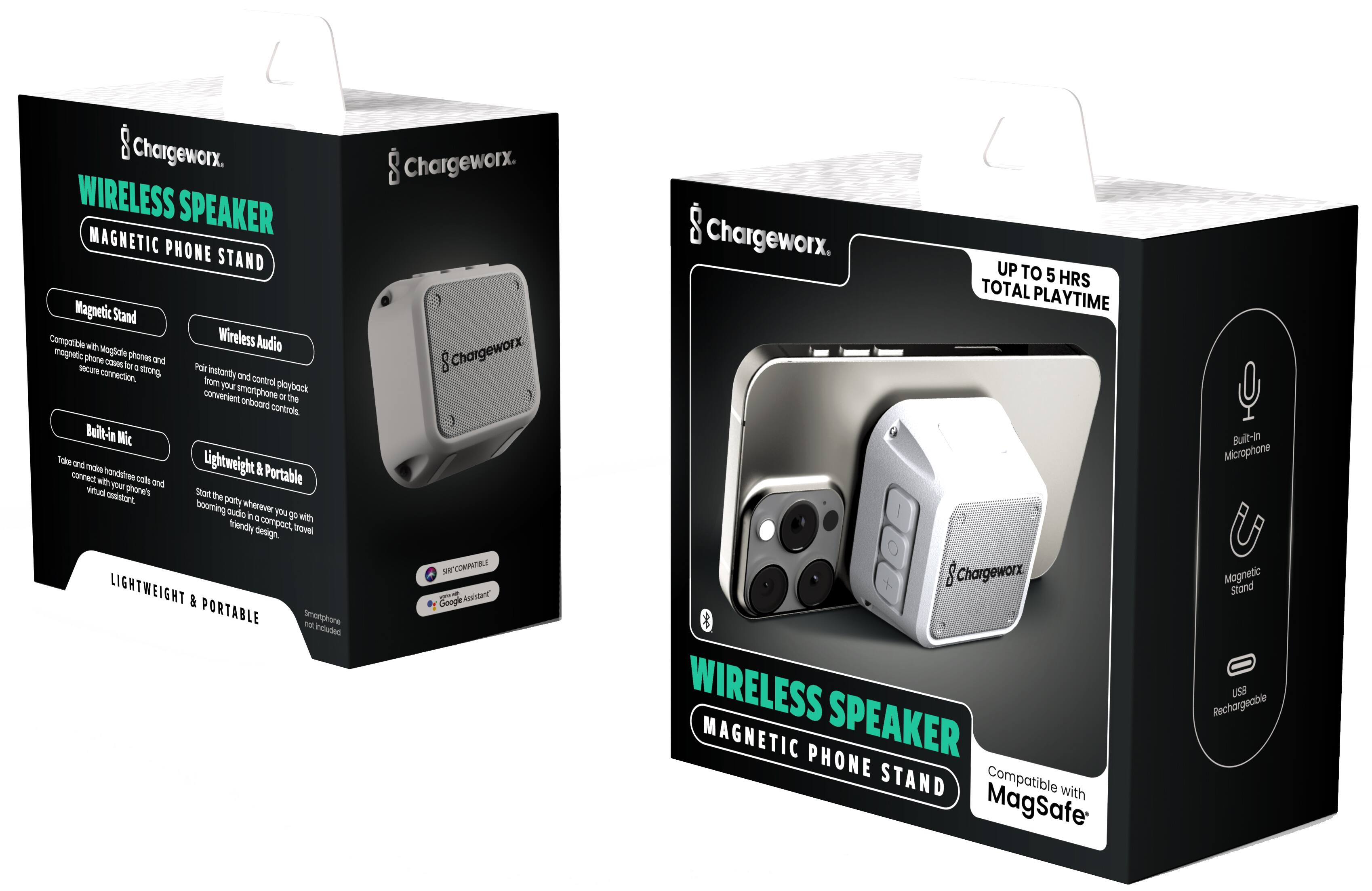 Chargeworx MagSafe Portable Bluetooth Speaker White CHA-CX5342WH