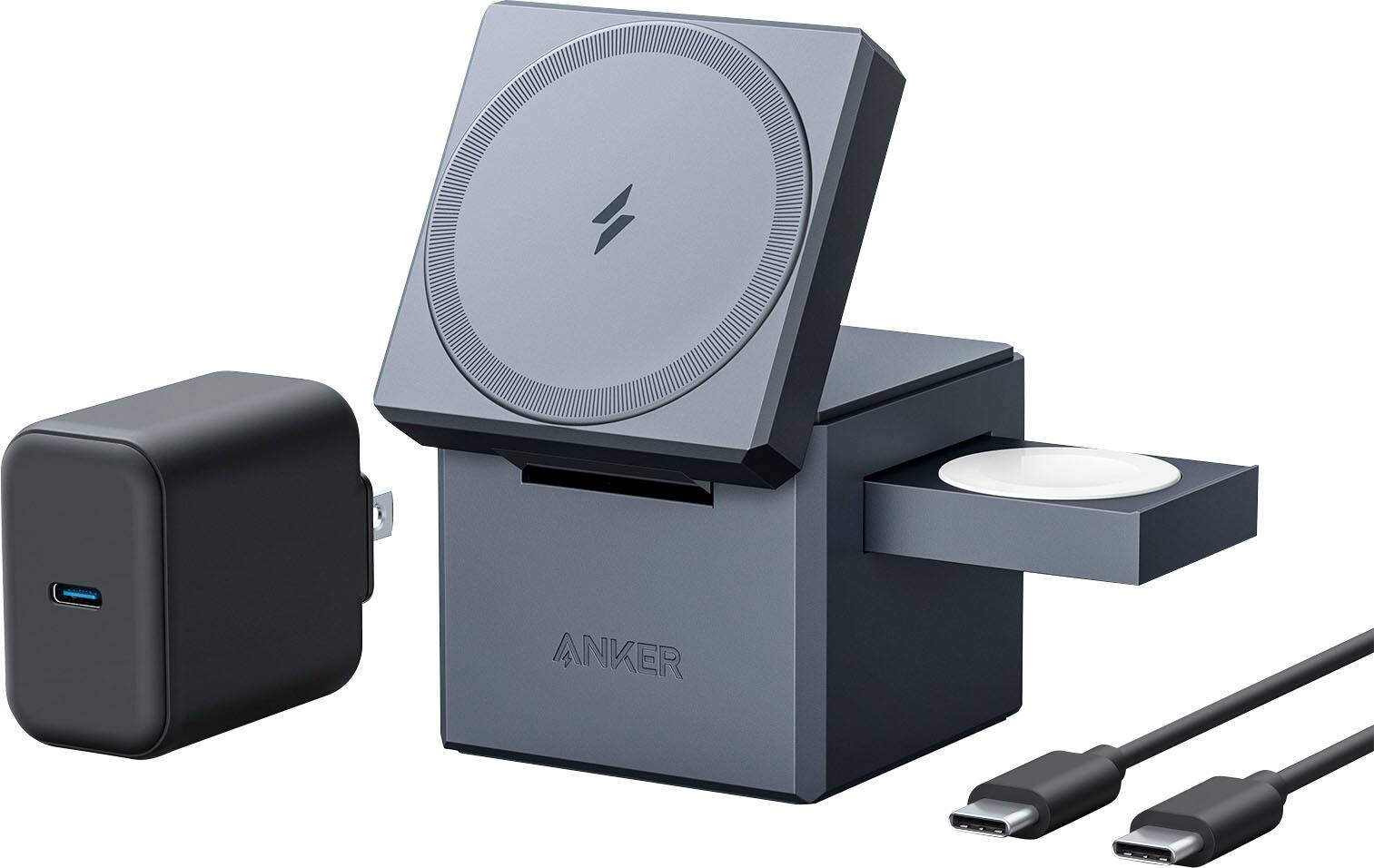 Anker 3 in 1 Cube with MagSafe Gray Y1811JA1-1 - Best Buy