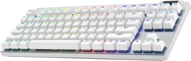 Logitech - PRO X TKL LIGHTSPEED Wireless Mechanical Tactile Switch Gaming Keyboard with LIGHTSYNC RGB - White - Front_Zoom