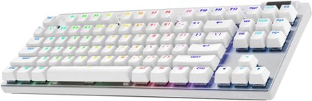 Logitech - PRO X TKL LIGHTSPEED Wireless Mechanical Tactile Switch Gaming Keyboard with LIGHTSYNC RGB - White
