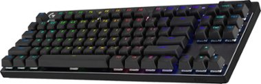 Logitech - PRO X TKL LIGHTSPEED Wireless Mechanical Tactile Switch Gaming Keyboard with LIGHTSYNC RGB - Black - Front_Zoom