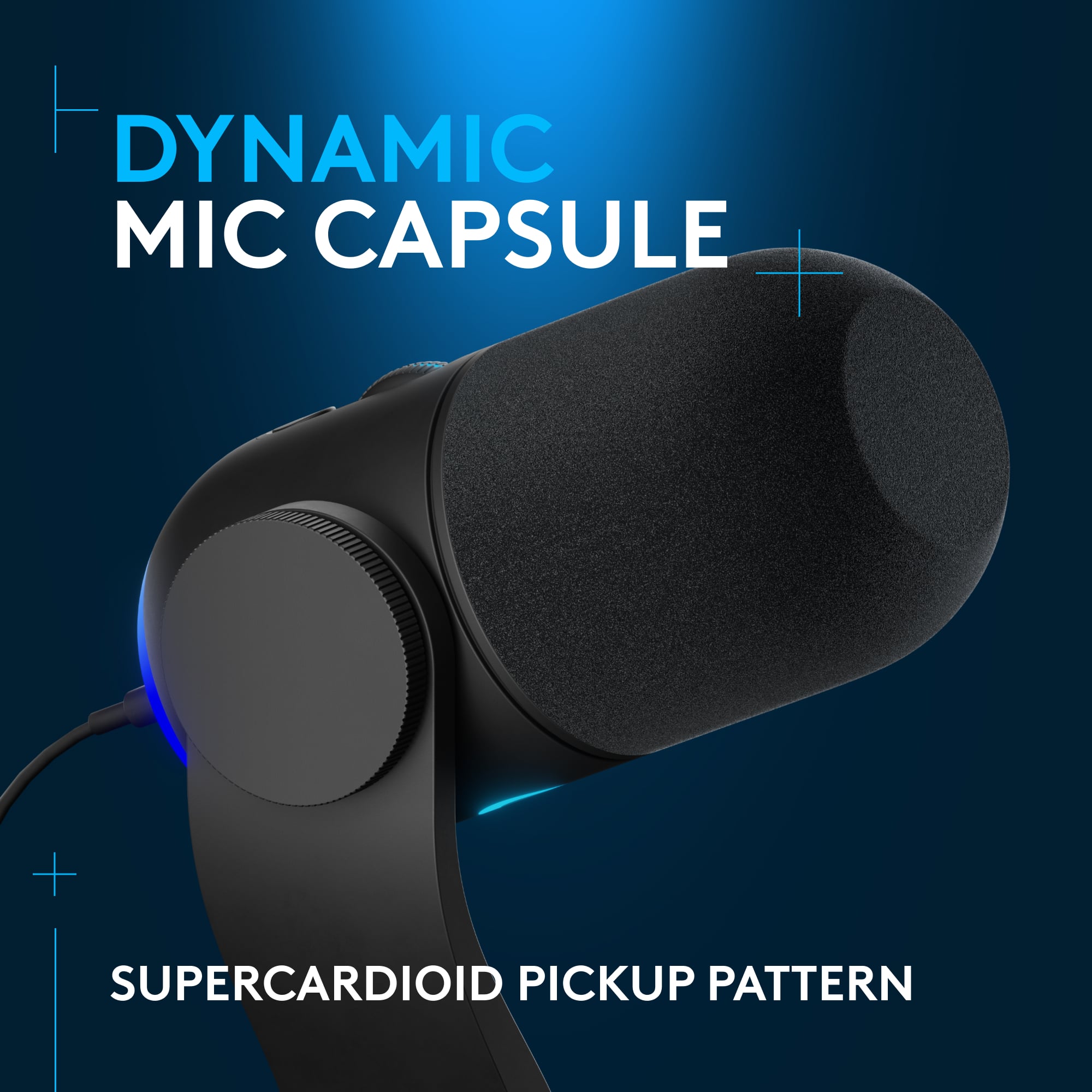Dynamic Mic Capsule + Supercardioid Pickup Pattern