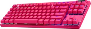 Logitech - PRO X TKL LIGHTSPEED Wireless Mechanical Tactile Switch Gaming Keyboard with LIGHTSYNC RGB - Magenta - Front_Zoom