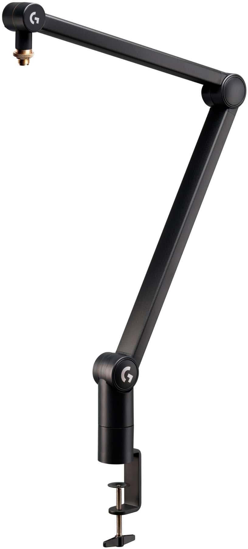 Front. Logitech - Compass Premium Microphone Boom Arm - Black.