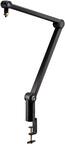 Front. Logitech - Compass Premium Microphone Boom Arm - Black.