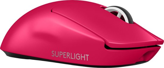 Front Zoom. Logitech - G PRO X SUPERLIGHT 2 LIGHTSPEED Lightweight Wireless Optical Gaming Mouse with HERO 32K DPI Sensor - Magenta.