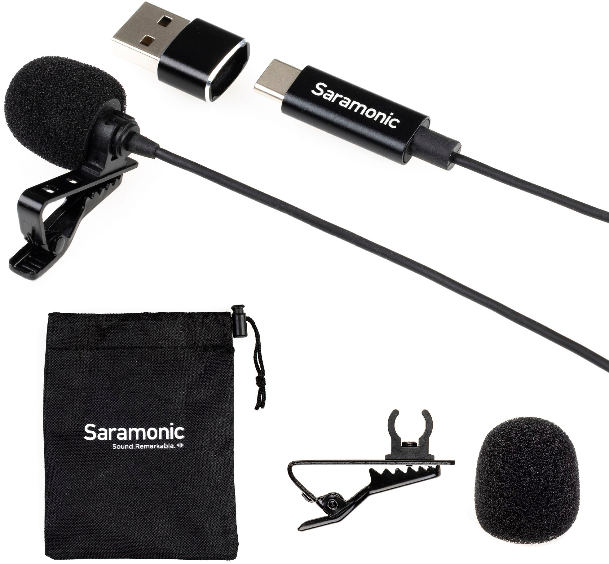 Mackie EM-95ML Lavalier Microphone with In-line Amplifier for Smartphones  and DSLR Cameras