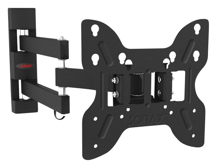  Sonax - Full-Motion TV Wall Mount for Most 14&quot; - 40&quot; Flat-Panel TVs - Extends 18&quot; - Black