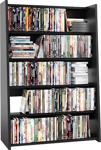 Front Standard. Sonax - 245-Disc DVD Cabinet - Black.