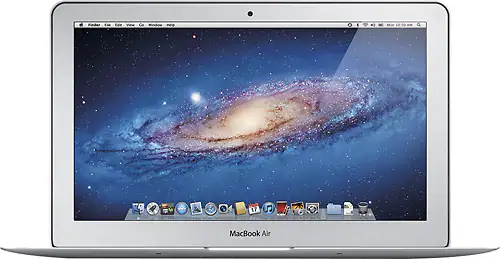 Front. Apple - Geek Squad Certified Refurbished MacBook Air Intel Core i5 Processor 11.6" Display 4GB Memory 128GB Flash Storage - Silver.