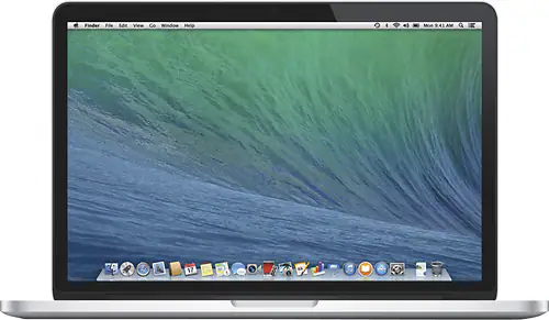 Front. Apple - Geek Squad Certified Refurbished MacBook Pro with Retina Display 13.3" Display - 8GB Memory 128GB Flash Storage - Silver.