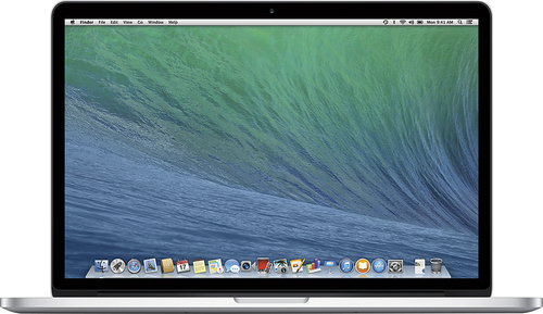 Apple - Geek Squad Certified Refurbished MacBook Pro with Retina display 15.4" Display 8GB Memory 256GB Flash Storage - Silver
