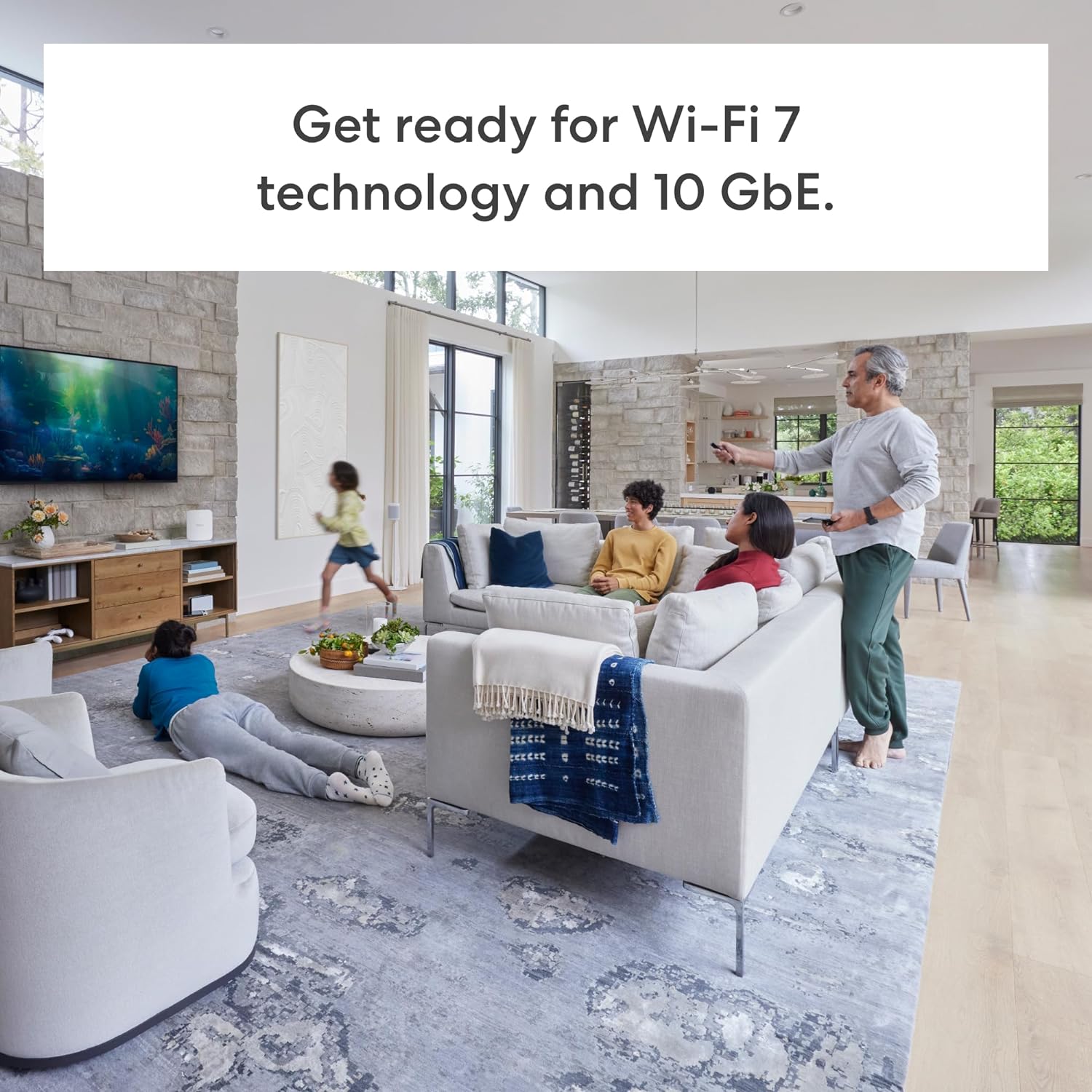Left View: eero - Max 7 BE20800 Tri-Band Mesh Wi-Fi 7 Router - White