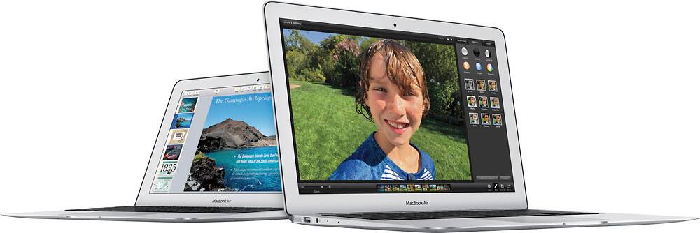 Alt View 1. Apple - Geek Squad Certified Refurbished MacBook Air 11.6" Laptop - Intel Core i5 - 4GB Memory - 128GB Flash Storage - Silver.