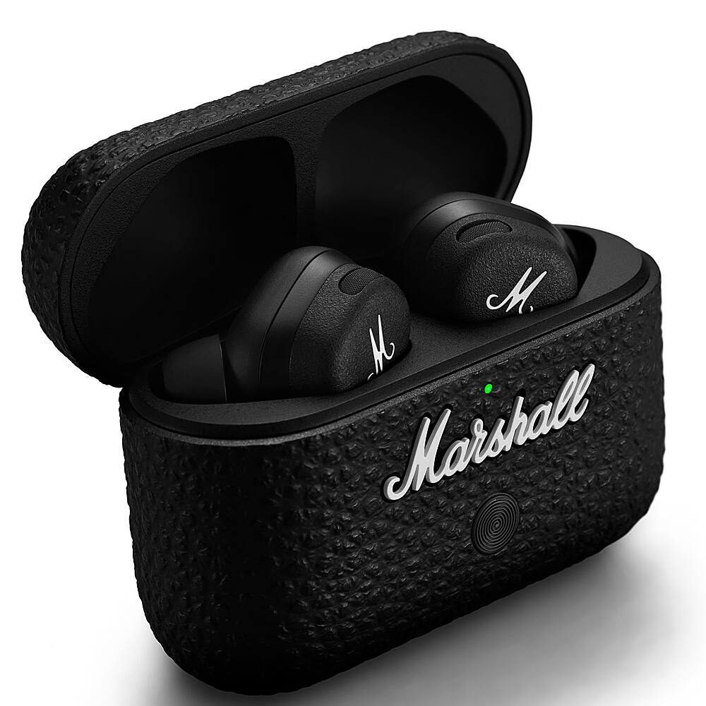Left. Marshall - Motif II A.N.C. True Wireless Noise Cancelling Earbuds - Black.