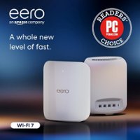 eero - Max 7 BE20800 Tri-Band Mesh Wi-Fi 7 System (2-pack) - White - Front_Zoom