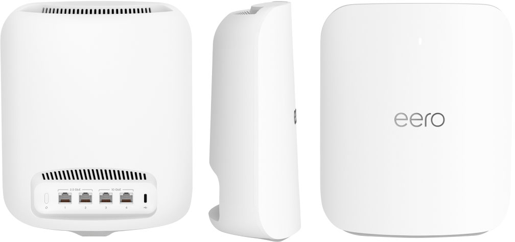 Angle View: eero - Max 7 BE20800 Tri-Band Mesh Wi-Fi 7 System (3-pack) - White