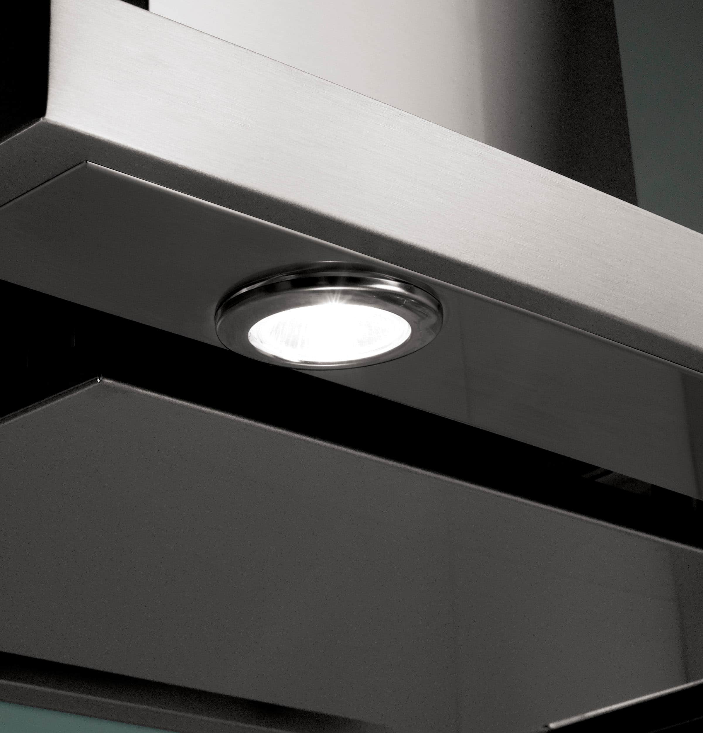 Left. Monogram - 30" Convertible Range Hood - Stainless Steel.