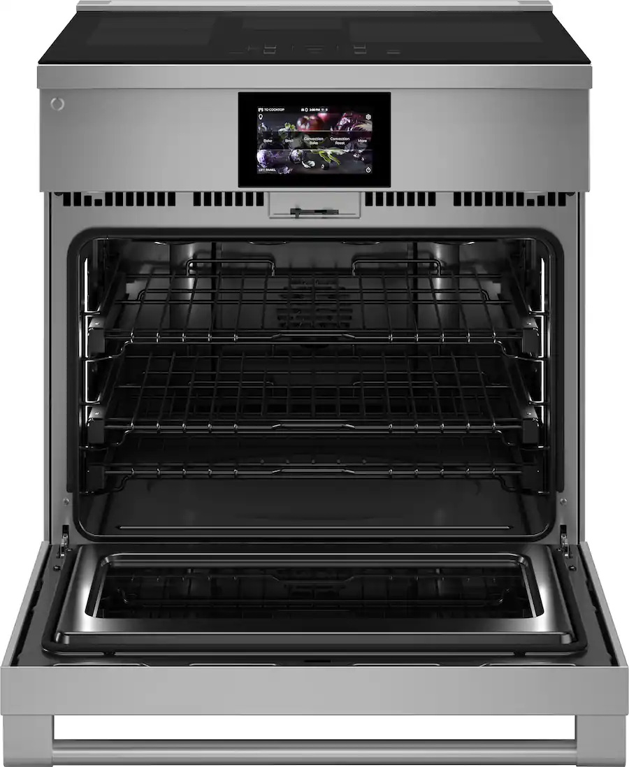 Open Range Cooking Monogram 30 in. Wide 4 Element 5.3 Cu. Ft. Slide In Electric Induction ...