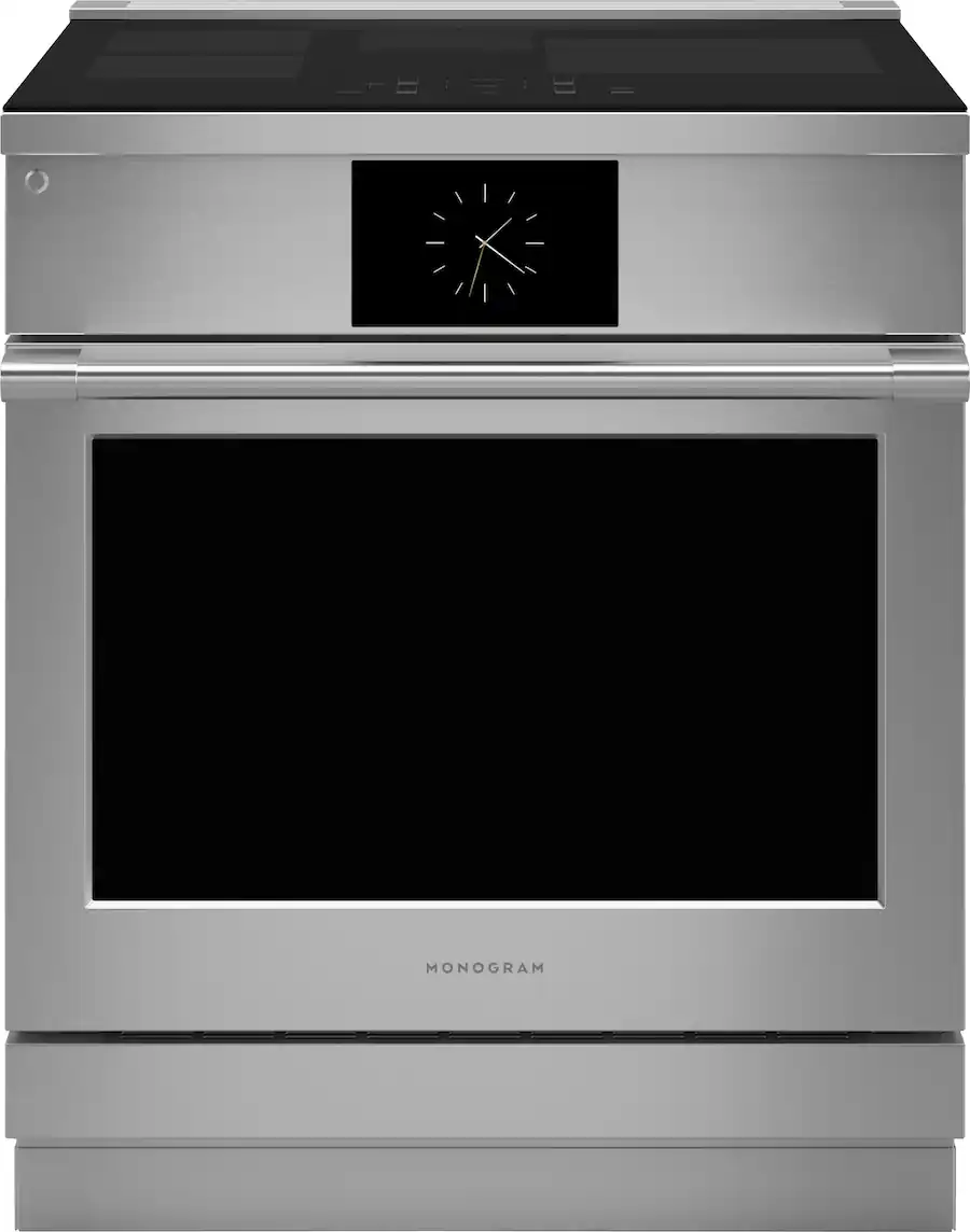 Open Range Cooking Monogram 30 in. Wide 4 Element 5.3 Cu. Ft. Slide In Electric Induction ...