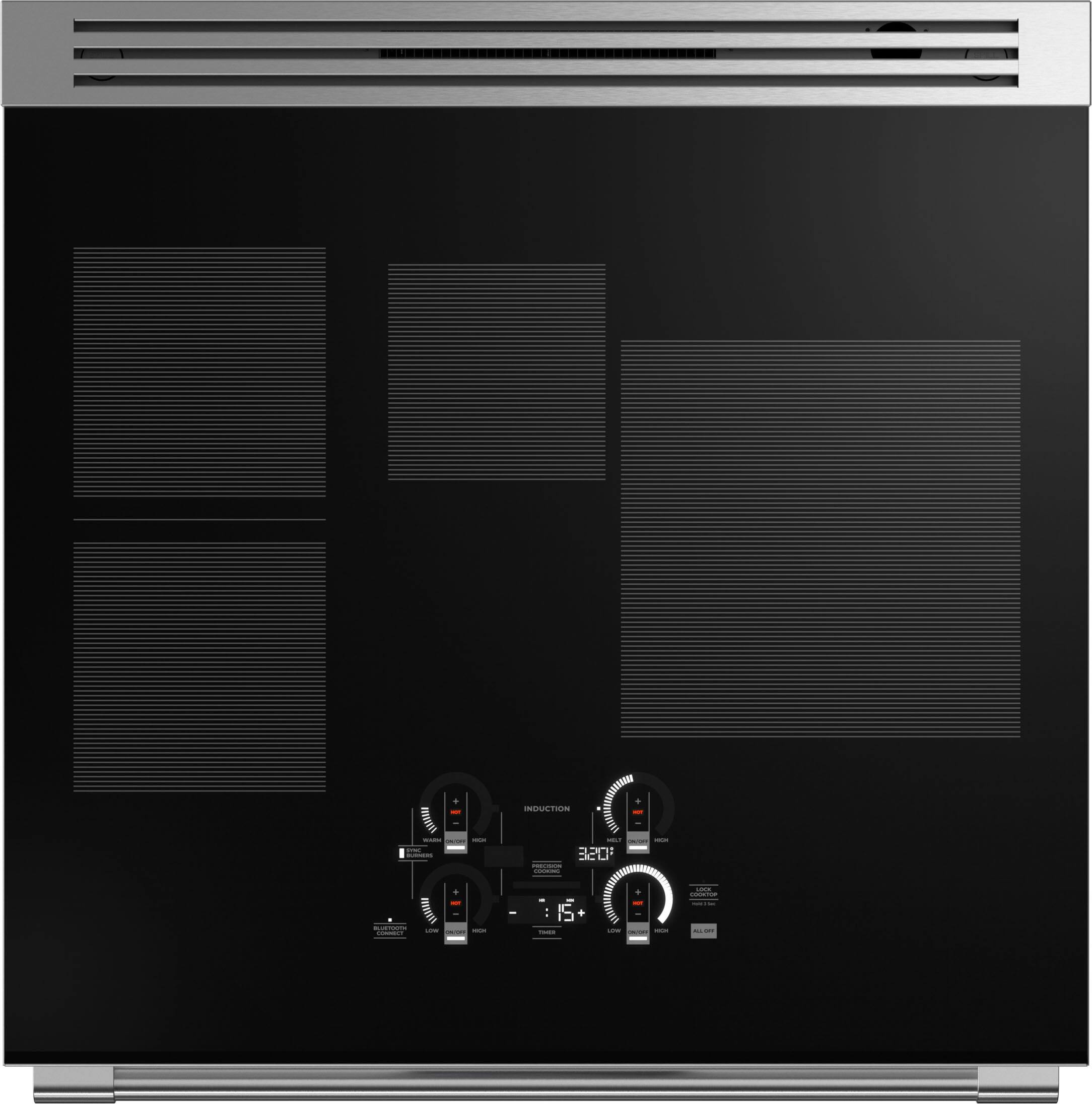 Alt View 13. Monogram - 5.3 Cu. Ft. Slide-In Electric Induction True Convection Range - Stainless steel.