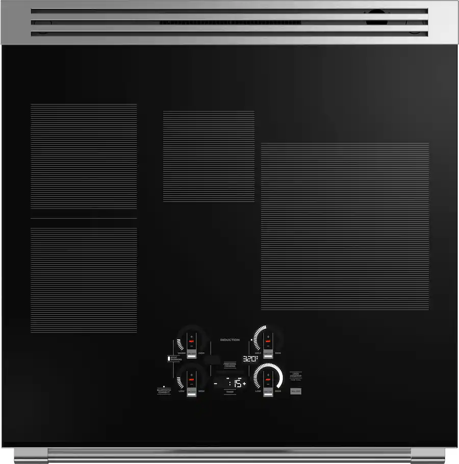 Open Range Cooking Monogram 30 in. Wide 4 Element 5.3 Cu. Ft. Slide In Electric Induction ...