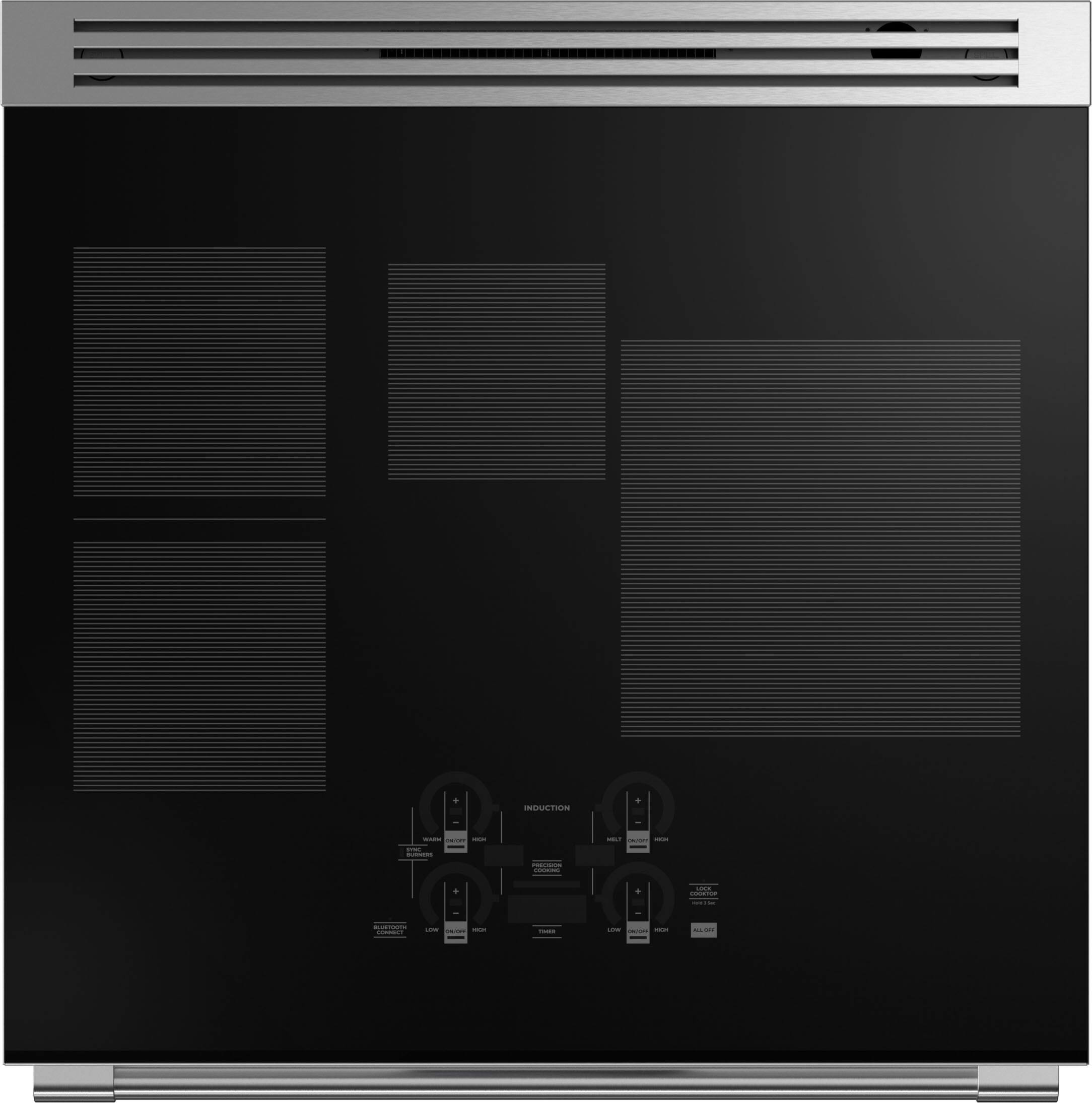 Alt View 14. Monogram - 5.3 Cu. Ft. Slide-In Electric Induction True Convection Range - Stainless steel.
