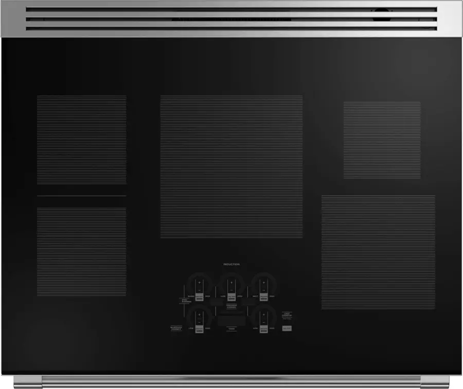 Alt View 14. Monogram - 5.75 Cu. Ft. Slide-In Electric Induction True Convection Range - Stainless steel.