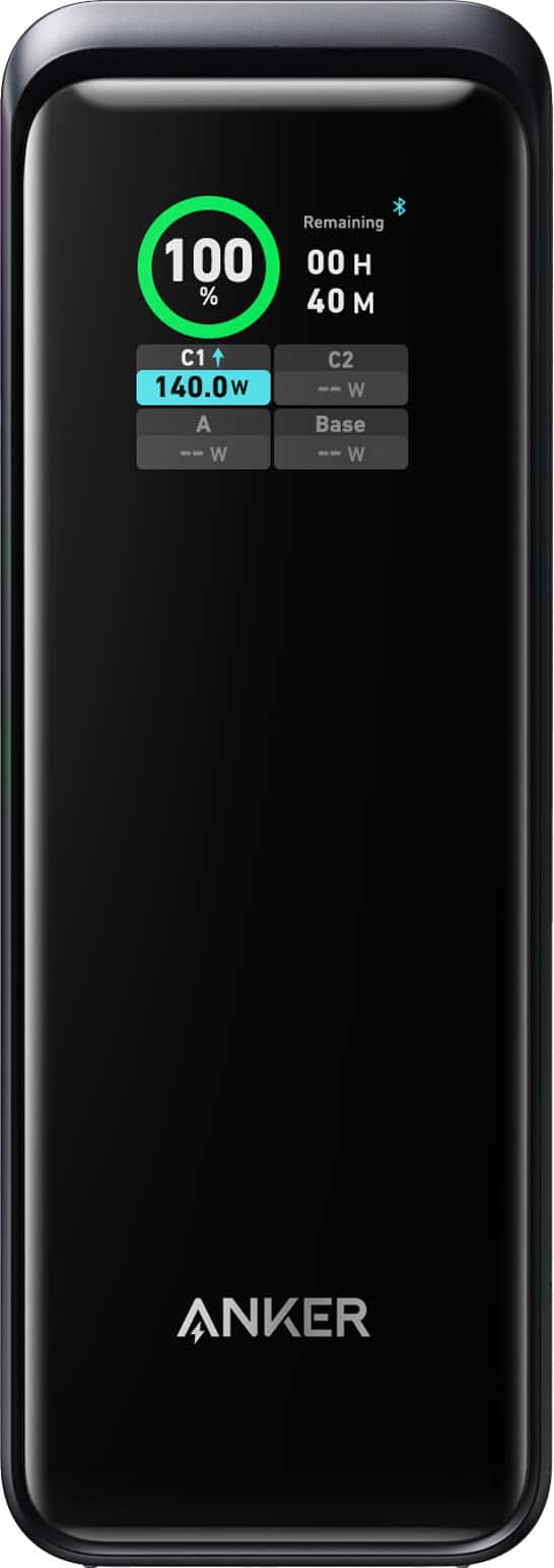 Front. Anker - 737 Power Bank - Black.