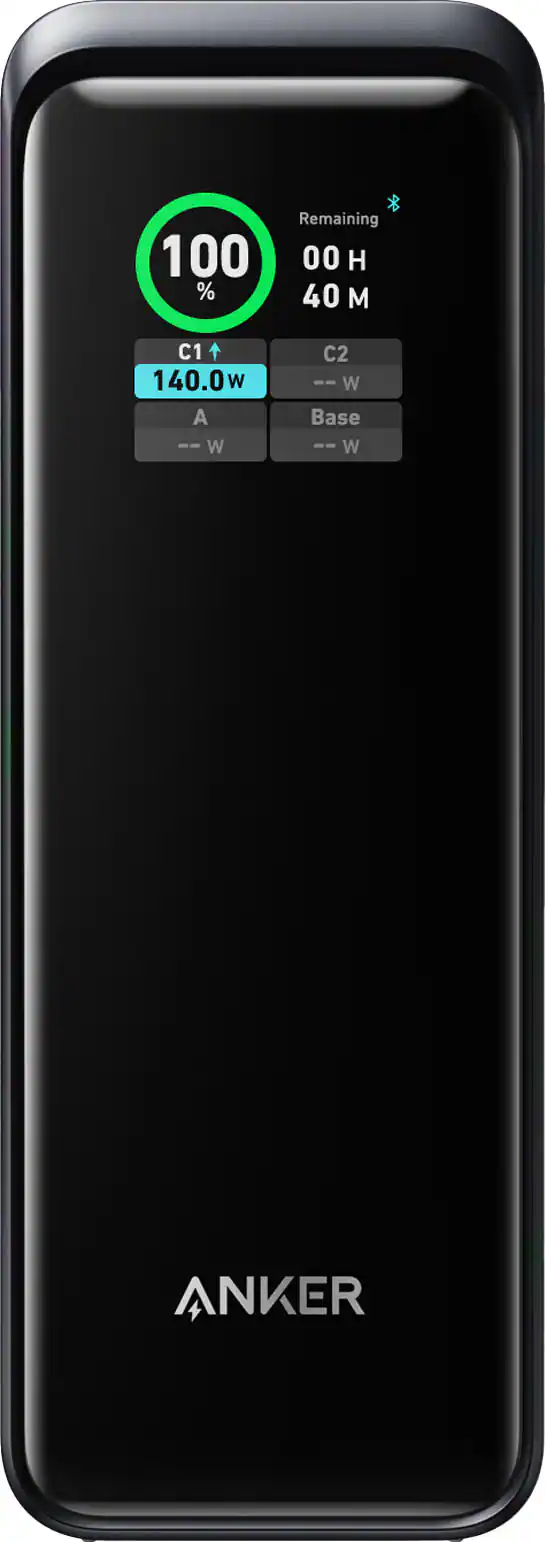 Front. Anker - Prime Power Bank (27,650kmAh, 250W) - Black.